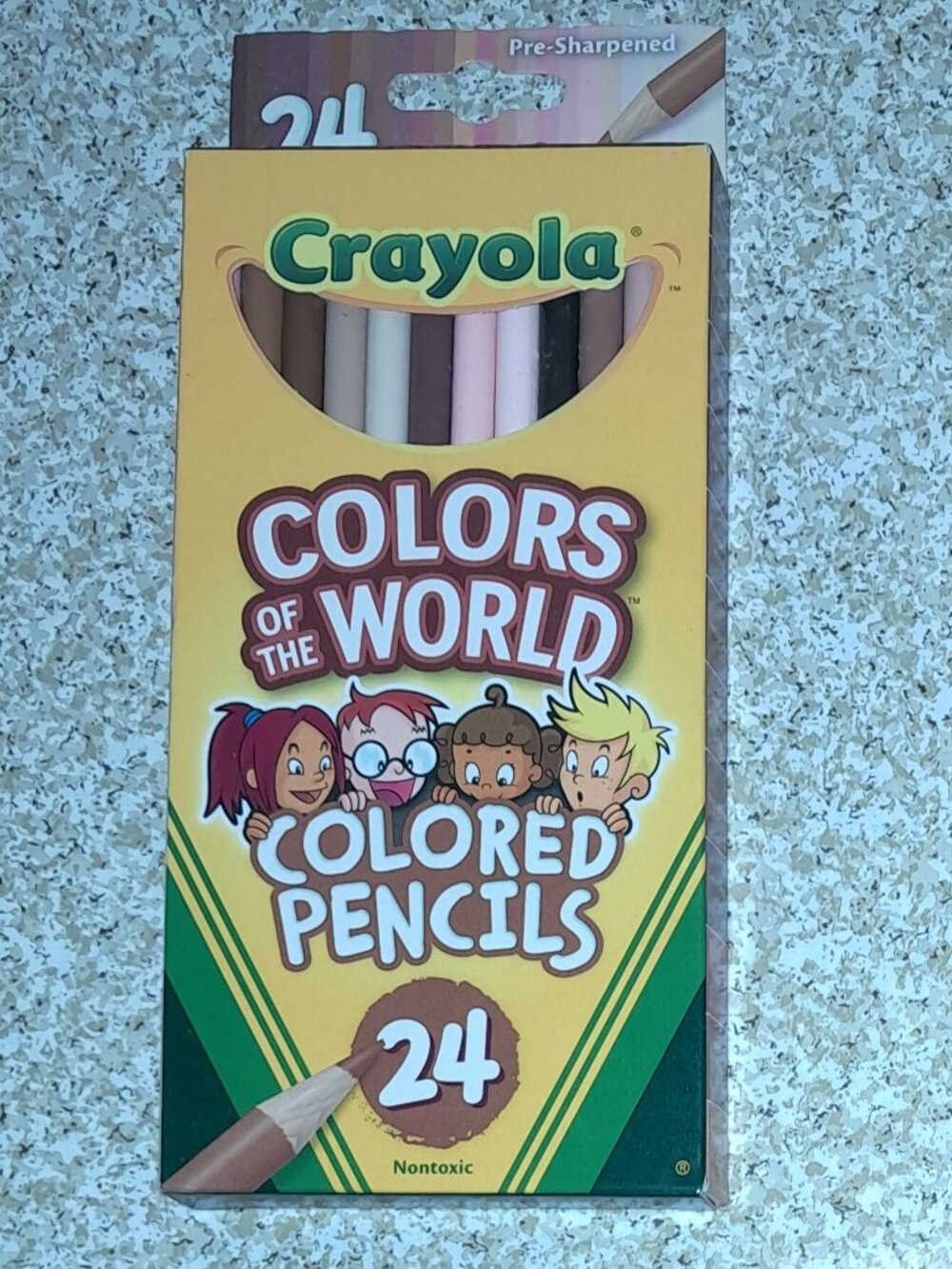 NEW Crayola 24 Colors of the World Pre Sharpened Colored Pencils Nontoxic